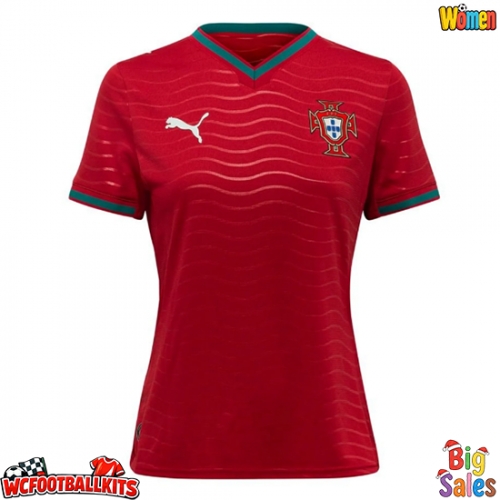 Portugal Replica Home Stadium Shirt for Women World Cup 2026 Short Sleeve